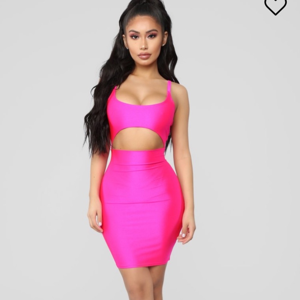 Hot pink cut out dress!